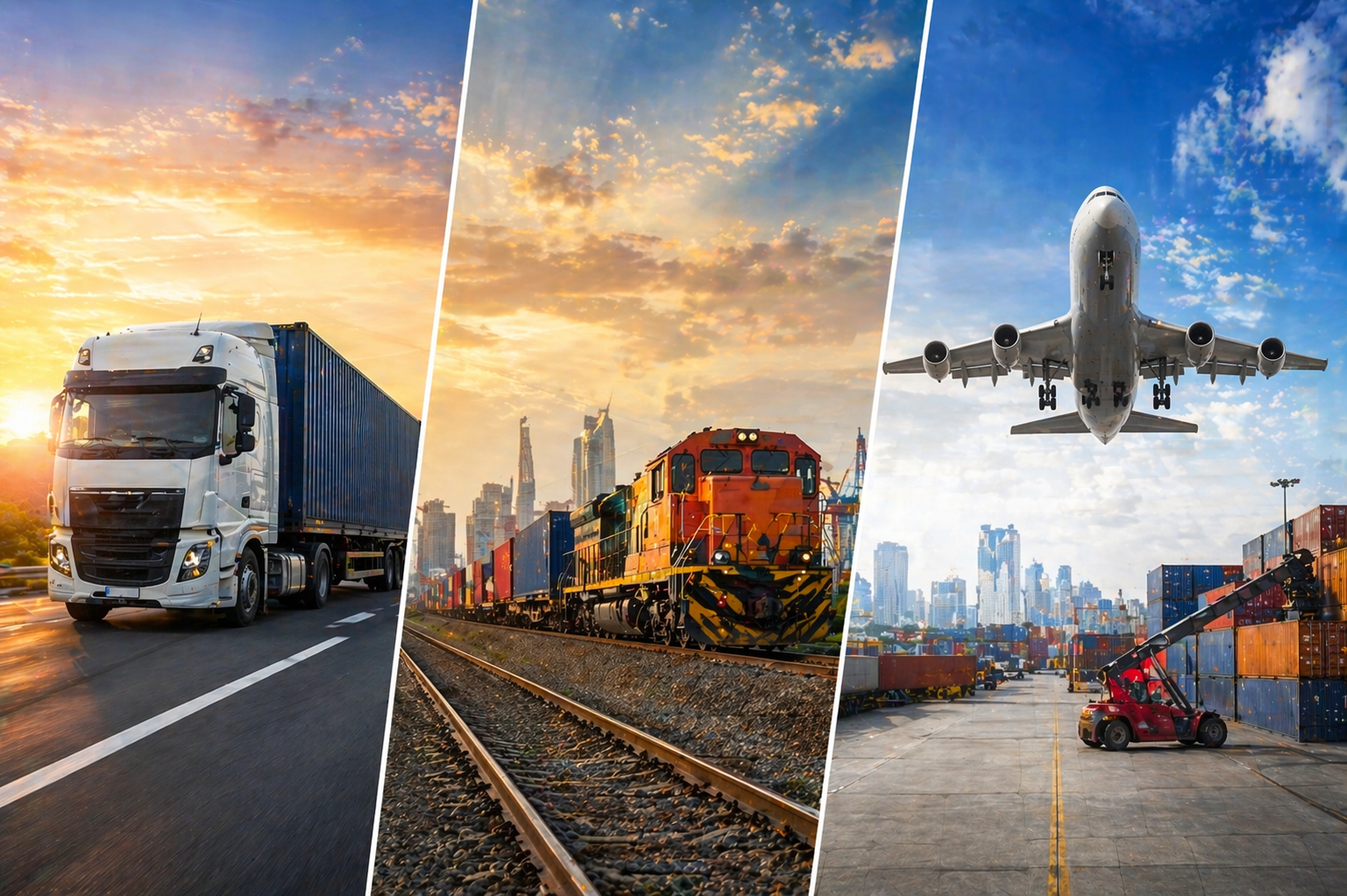 road vs rail vs air freight
